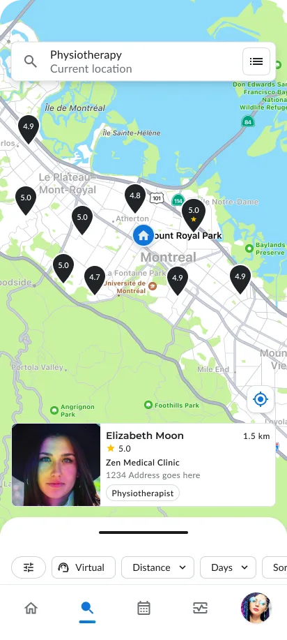 CareChain app screen showing referral tracking